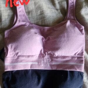 GAP Pink and Black Sports Bra
